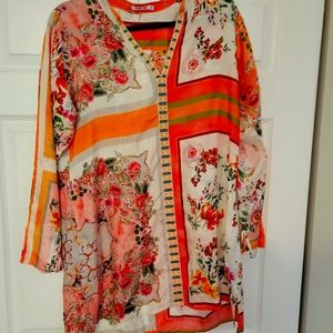 Johnny was silk tunic medium